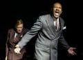Lucy Ellinson and Lenny Henry in The Resistible Rise of Arturo Ui at the Donmar Warehouse CREDIT HELEN MAYBANKS