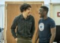 Colin Morgan and Bayo Gbadamosi in Gloria at Hampstead Theatre, photo by Marc Brenner