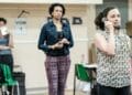 Di and Viv and Rose in rehearsals, from left, Polly Lister (Di), Grace Cookey-Gam (Viv), Margaret Cabourn-Smith (Rose)