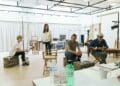 Rebbeca Night, Claire Skinner, Barnaby Kay and Robert Lindsay in rehearsals for Prism at Hampstead Theatre photo by Manuel Harlan (2)
