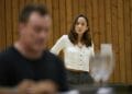 l-r Toby Stephens and Lydia Leonard in rehearsal for 'Oslo' - photo credit Brinkhoff Mögenberg. 988-0057