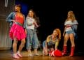 Gracie Lai as Urleen, Emma Fraser as Wendy Jo, Laura Sillett as Rusty and Hannah Price as Ariel Moore in Footloose. Photo Credit Matt Martin