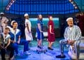 BIG FISH The Musical Review. Colby Mulgrew 'Boy', Jamie Muscato 'Story Edward' and Kelsey Grammer 'Edward Bloom'. Photo Tristram Kenton