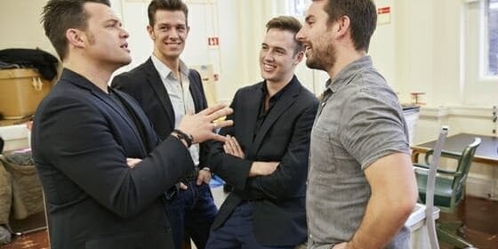 First Look Jersey Boys UK and Ireland Tour in Rehearsal