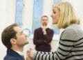 Peter Sandys-Clarke & Kerry Ellis in rehearsals for THE IMPORTANCE OF BEING EARNEST. Photo credit James Findlay (3)