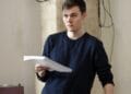 Jack Archer in rehearsals for MONOGAMY, credit Simon Annand