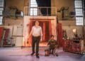 John Logan's Red in rehearsals for Michael Grandage Company. Alfred Molina (Mark Rothko) and Alfred Enoch (Ken) Photo credit Marc Brenner (2)