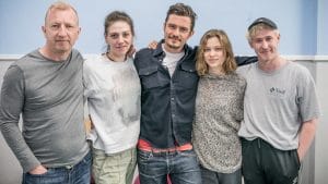 l-r Steffan Rhodri Neve McIntosh Orlando Bloom Sophie Cookson and Adam Gillen - Rehearsals for Killer Joe