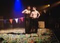 Max Kinder and Jonathon George as Lysander and Demetrius in A Midsummer Night's Dream c. Lazarus Theatre