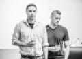John Macmillan and Russell Tovey in rehearsal for Pinter Two c. Marc Brenner