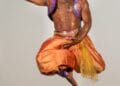 Kat B as Genie of the Lamp in Hackney Empires th anniversary pantomime Aladdin. Credit Robert Workman