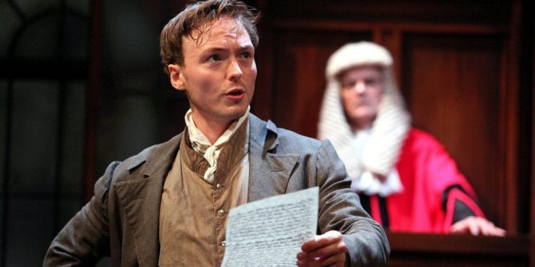 Trial By Laughter at The Watermill Theatre. Joseph Prowen and Nicholas Murchie. c. Philip Tull