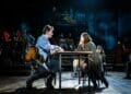 . Eva Noblezada Eurydice and Reeve Carney Orpheus in Hadestown at National Theatre c Helen Maybanks