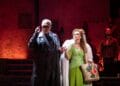 . Patrick Page Hades and Amber Gray Persephone in Hadestown at National Theatre c Helen Maybanks