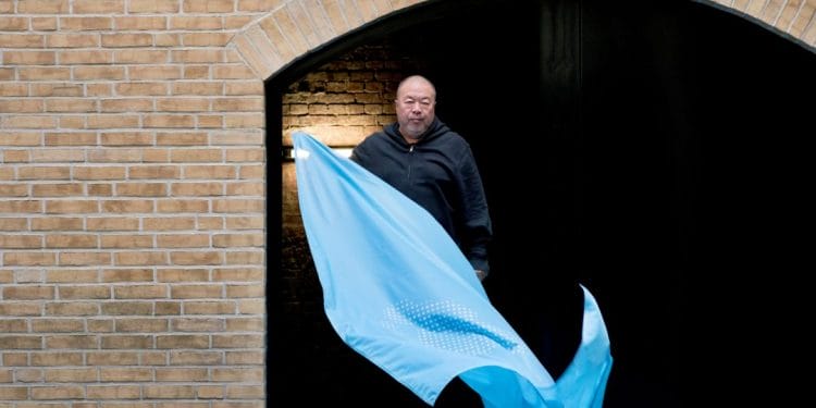 AI WEIWEI CREATES FLAG TO MARK TH ANNIVERSARY OF DECLARATION OF HUMAN RIGHTS CREDIT CAMILLA GREENWELL