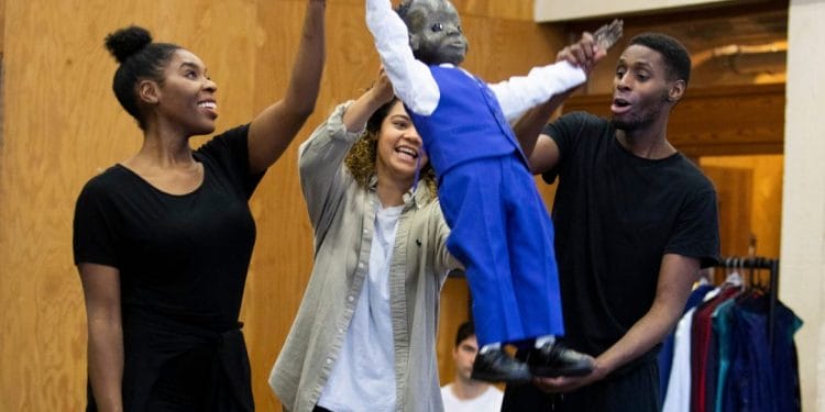 Cast in The Winters Tale rehearsals at the National Theatre c Ellie Kurtzz