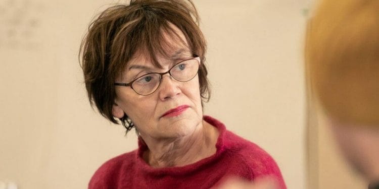 Marian McLoughlin in rehearsals for Rutherford and Son c. The Other Richard.