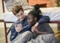 Noughts Crosses in rehearsal Billy Harris as Callum and Heather Agyepong as Sephy Photo Robert Day