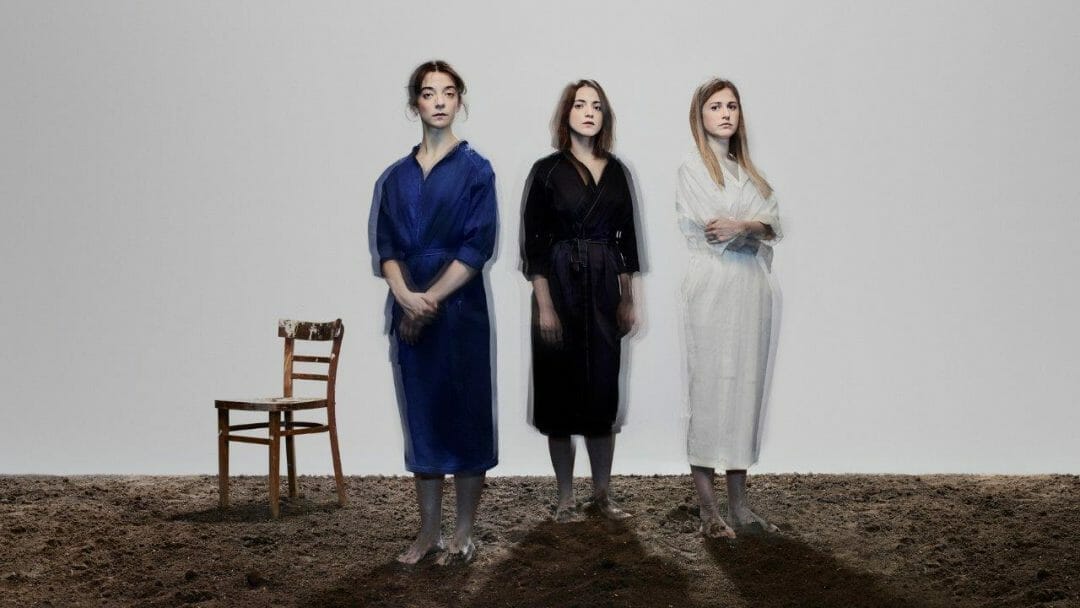 Three Sisters. Patsy Ferran Pearl Chanda and Ria Zmitrowicz. Photo Nadav Kander