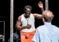 Oberon K. A. Adjepong and Matthew Douglas in Jesus Hopped the ‘A’ Train at the Young Vic. Photo by Johan Persson