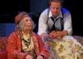 Jennifer Saunders and Geoffrey Streatfeild in Blithe Spirit at Theatre Royal Bath. Credit Nobby Clark