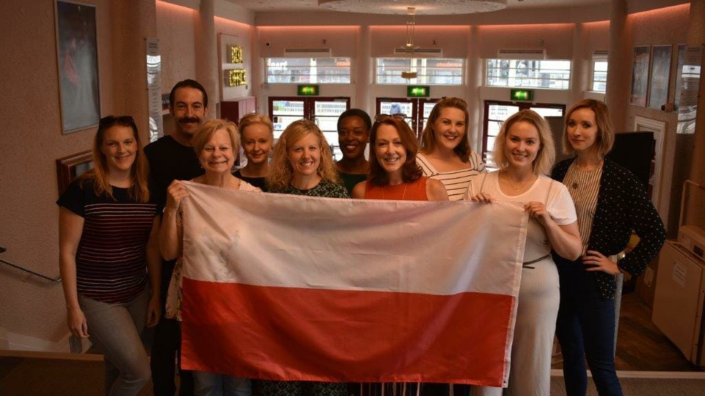 Stepping Out Cast with Polish Flag