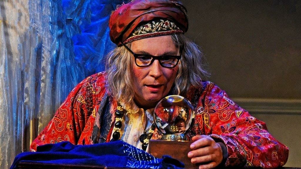 Jennifer Saunders in Blithe Spirit. UK tour and West End. Credit Nobby Clark Jennifer Saunders in Blithe Spirit. UK tour and West End. Credit Nobby Clark