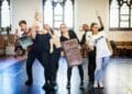 The Cast of Mame in rehearsals credit Pamela Raith