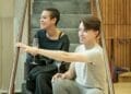Elizabeth Mary Em Williams Colin Ryan in rehearsals for My Brilliant Friend. Image by Marc Brenner