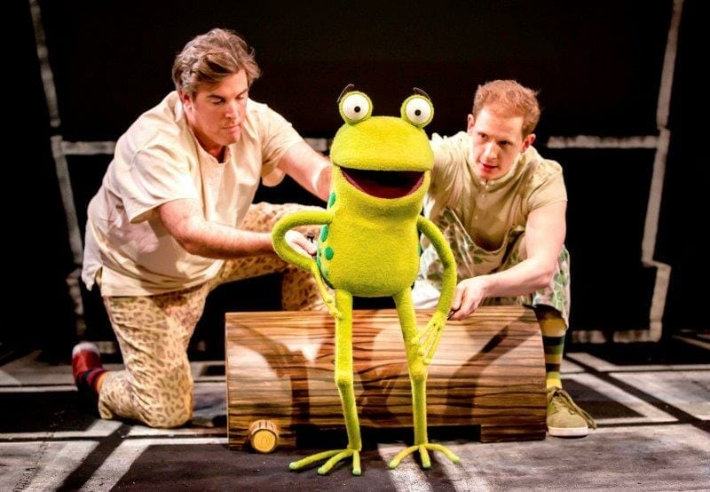 L R Simon Yadoo John Winchester as Frog in Oi Frog Friends Pamela Raith Photography