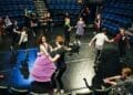 Jasmin Hinds Elliot Gooch and Young Company in rehearsals for The Prince and The Pauper