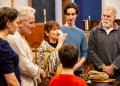 Debbie Chazen centre and the cast in rehearsals for RAGS credit Pamela Raith