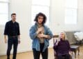 Drew Cain Lucy Doyle Gwen Taylor in rehearsals for THE CROFT. Credit James Findlay