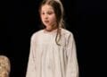 Sophia Ally in Far Away Young Joan at the Donmar Warehouse. Director Lyndsey Turner. Designer Lizzie Clachan. Photo Johan Persson