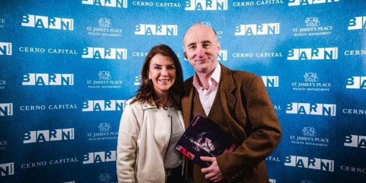 Dr Dawn Harper left and partner Jack at the gala night performance for the Barn Theatre production of A Christmas Carol