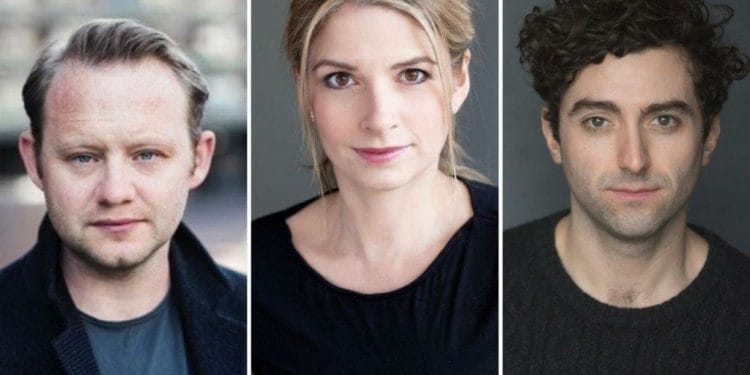 Michael Jibson Caroline Sheen and Marc Antolin Cast in Camelot