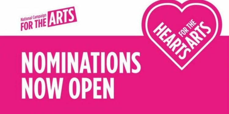 Nominations open for Hearts For The Arts