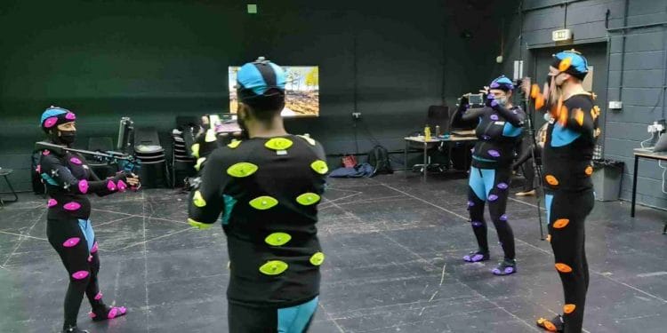 Rose Bruford College Creative practice in the Digital Studio creating motion capture performance.