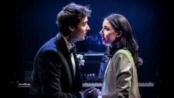 Oli Higginson Molly Lynch in The Last Five Years Southwark Playhouse ©Pamela Raith