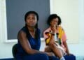 . Naana Agyei Ampadu and Tinuke Craig in rehearsals for LAST EASTER by Bryony Lavery. Photo by Helen Murray.