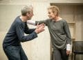 Peter Capaldi and Zoe Wanamaker in rehearsals for the Donmar Warehouse production of Constellations directed by Michael Longhurst. Photo by Marc Brenner