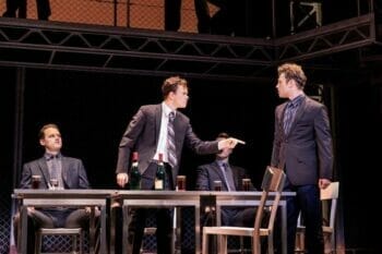 LtoR Karl James Wilson Ben Joyce Benjamin Yates in Jersey Boys credit Mark Senior