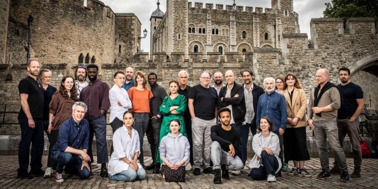 The company of The Mirror and the Light visit the Tower of London ahead of rehearsals beginning for the West End production