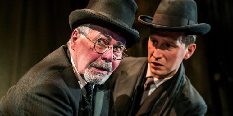 THE WOMAN IN BLACK. Terence Wilton Arthur Kipps and Max Hutchinson The Actor. Photo Tristram Kenton