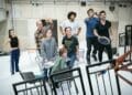 The Force Majeure company in rehearsals for Force Majeure at the Donmar Warehouse. Photo Marc Brenner
