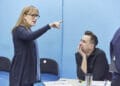 Jenna Russell and Andrew Keates rehearses Steve. Credit Richard Lakos from The Other Richard