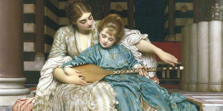 Frederic Leighton Music Lesson oil on canvas