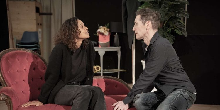 The Forest Rehearsal Image ACTORS L R ANGEL COULBY PAUL MCGANN © Marc Brenner