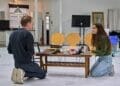 . Paul Bettany and Sofia Barclay The Collaboration rehearsal c Manuel Harlan