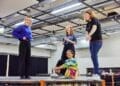 Matilda Bailes Sasha Frost Caroline Moroney Helen Cripps in rehearsals for Persuasion photo by The Other Richard